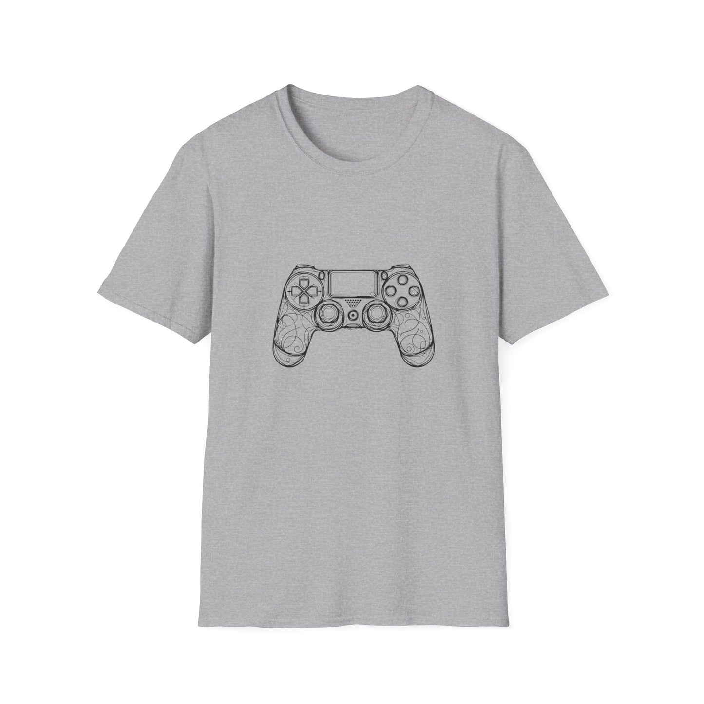 Curly Line Art Controller T-shirt