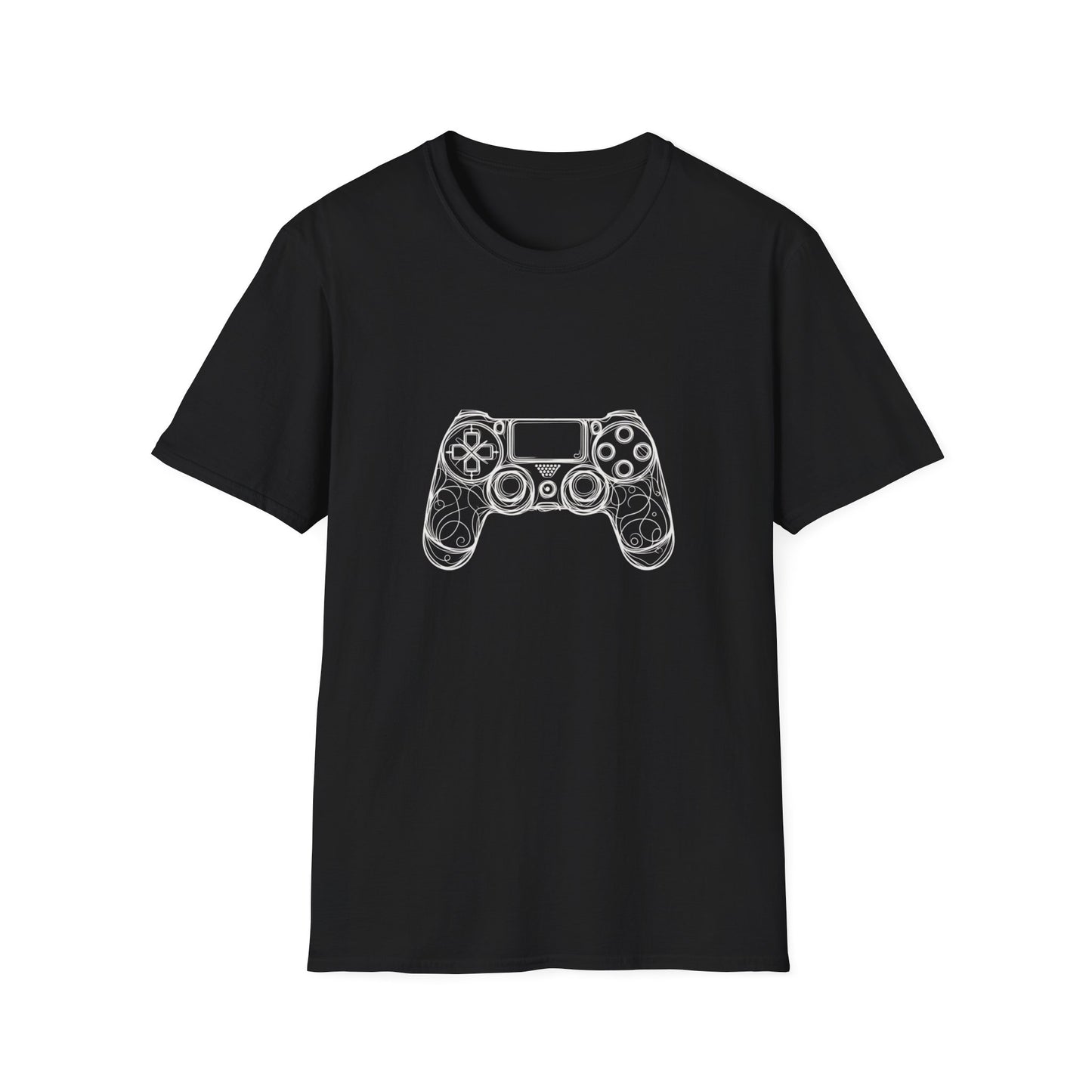 Curly Line Art Controller T-shirt