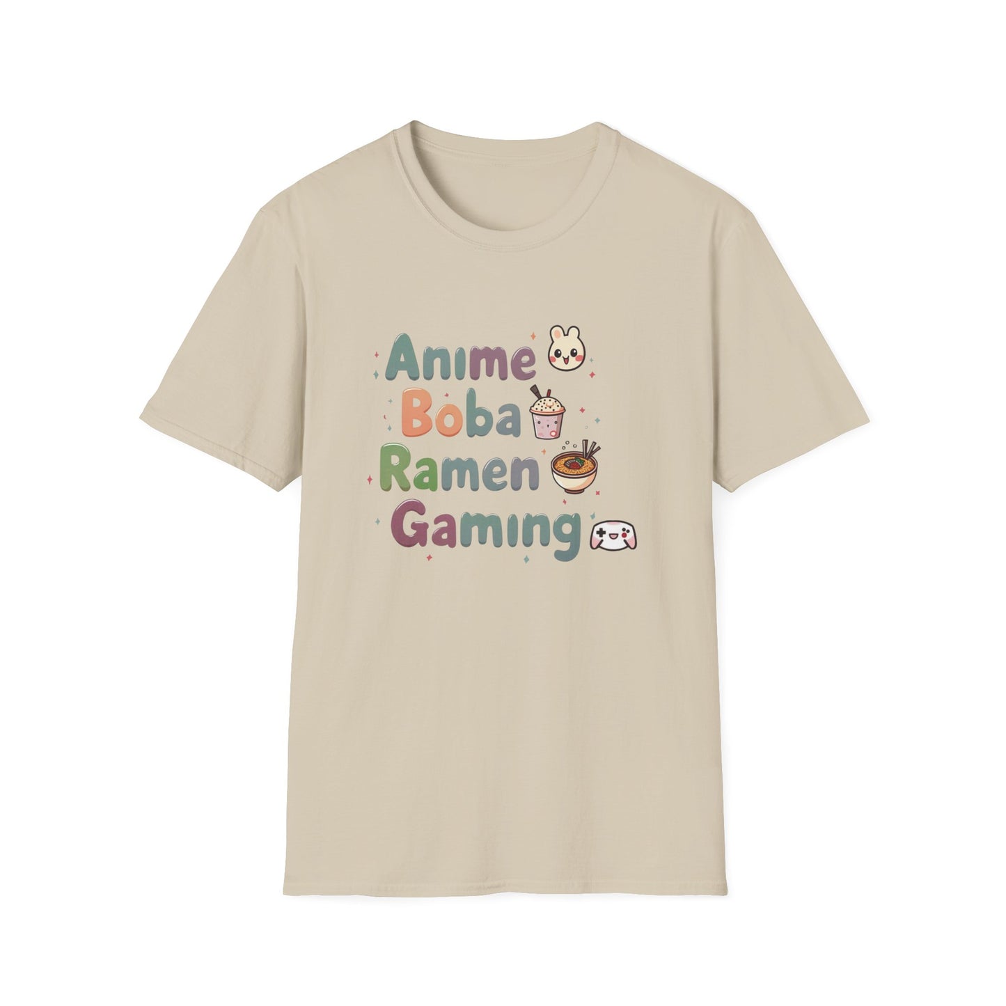 Anime Boba Ramen Gaming T-shirt