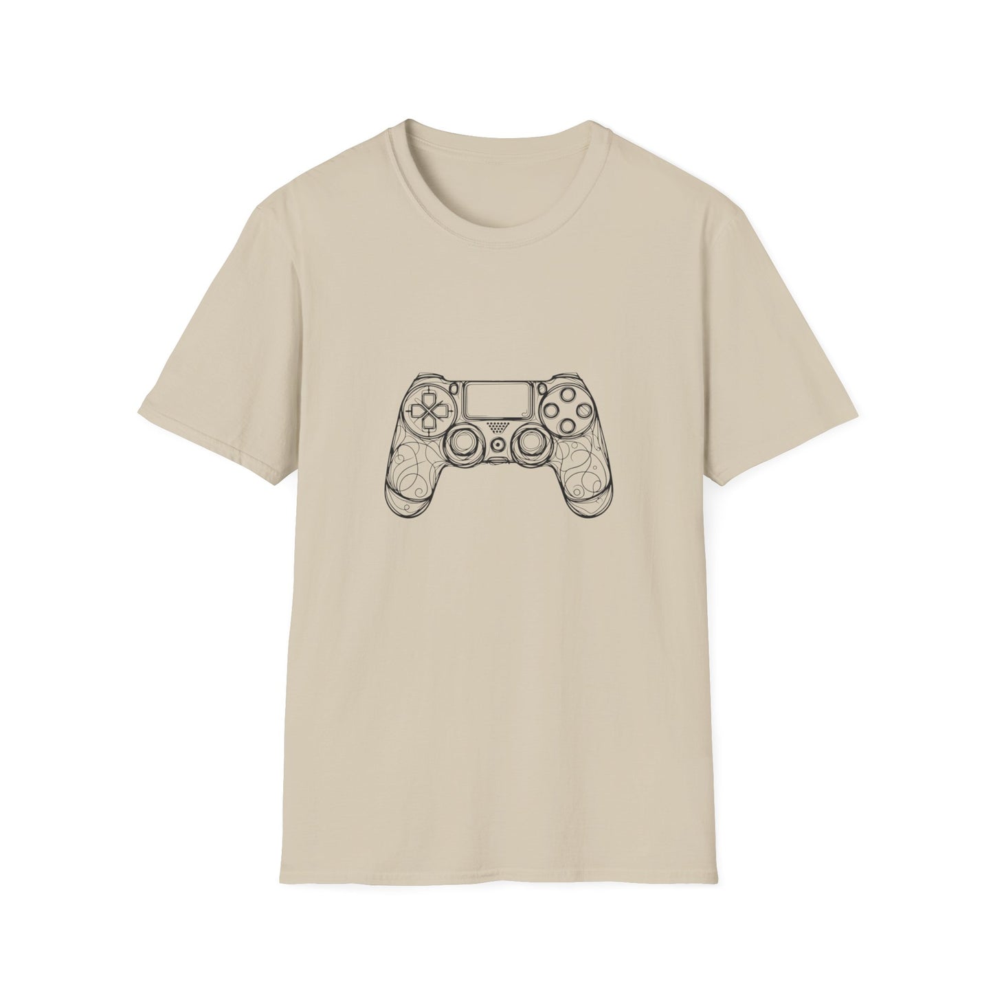 Curly Line Art Controller T-shirt