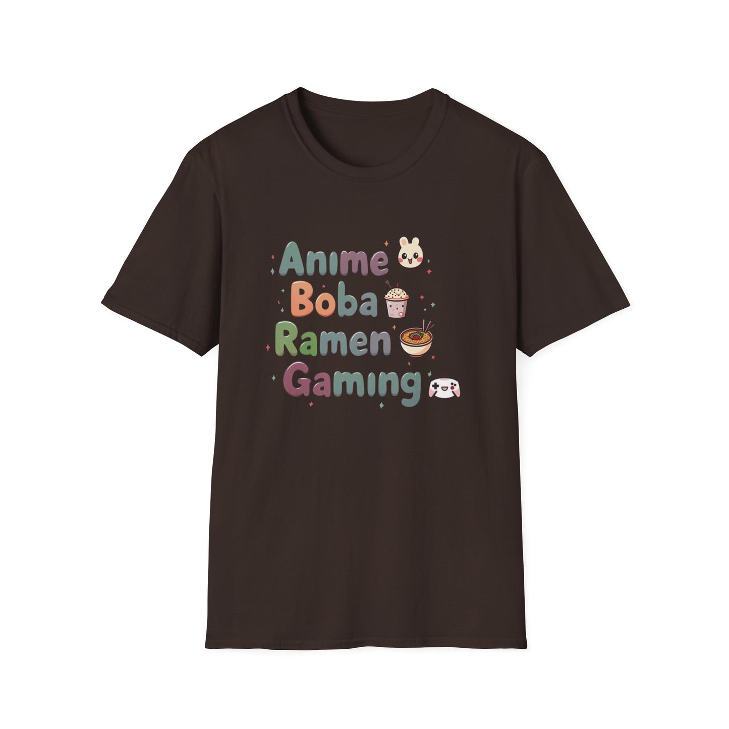 Anime Boba Ramen Gaming T-shirt