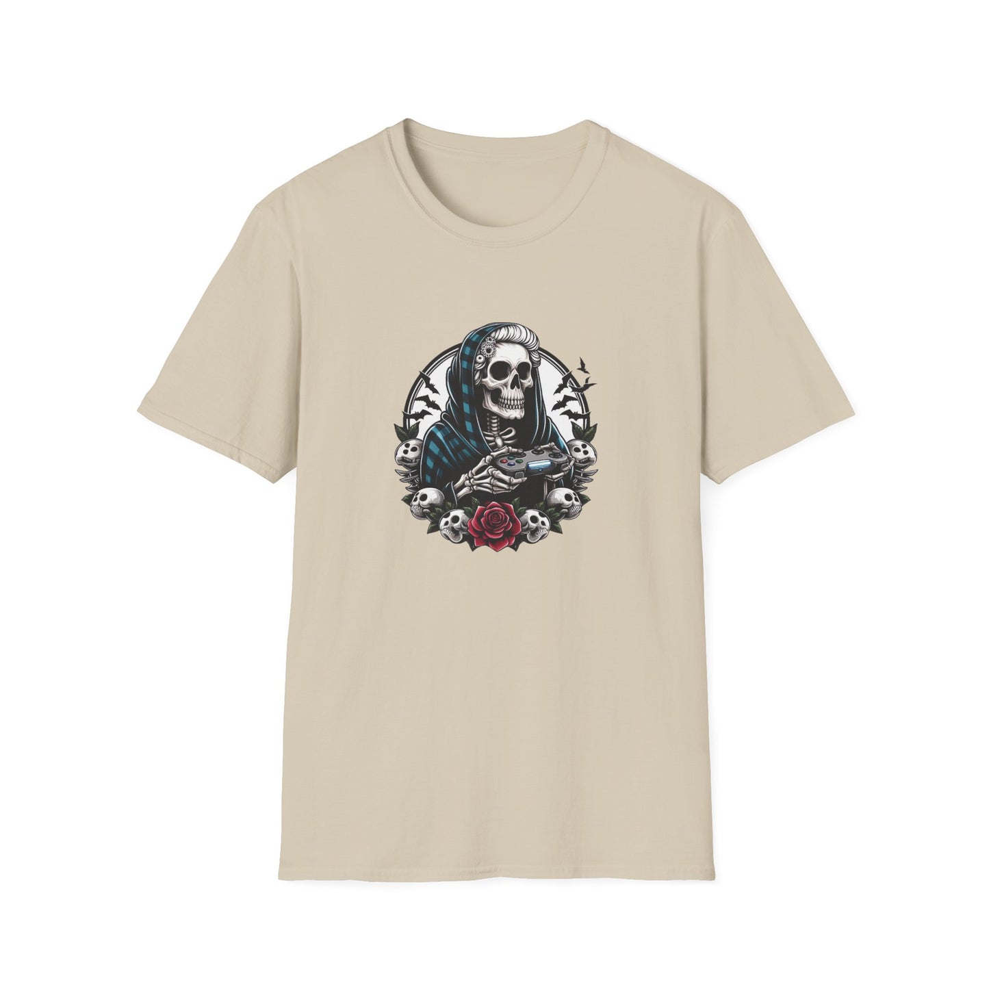 Skeleton Grandma Gamer Plaid T-shirt