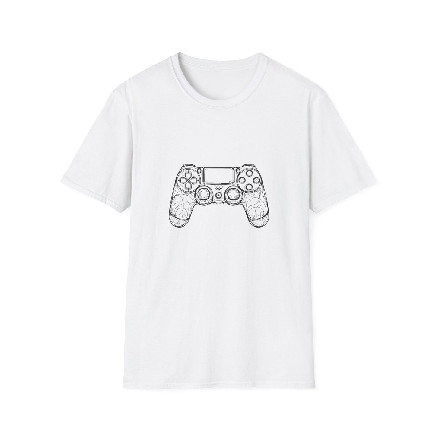 Curly Line Art Controller T-shirt