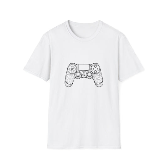 Curly Line Art Controller T-shirt