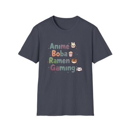 Anime Boba Ramen Gaming T-shirt