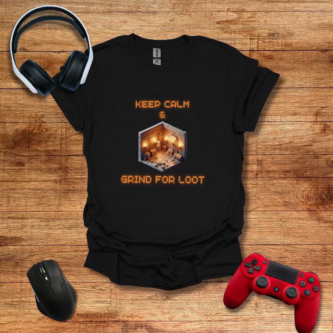 Keep Calm and Grind for Loot T-shirt