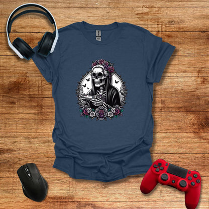 Flower Skeleton Gamer Granny T-shirt