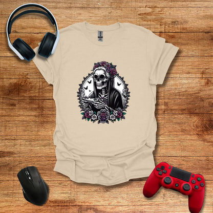 Flower Skeleton Gamer Granny T-shirt