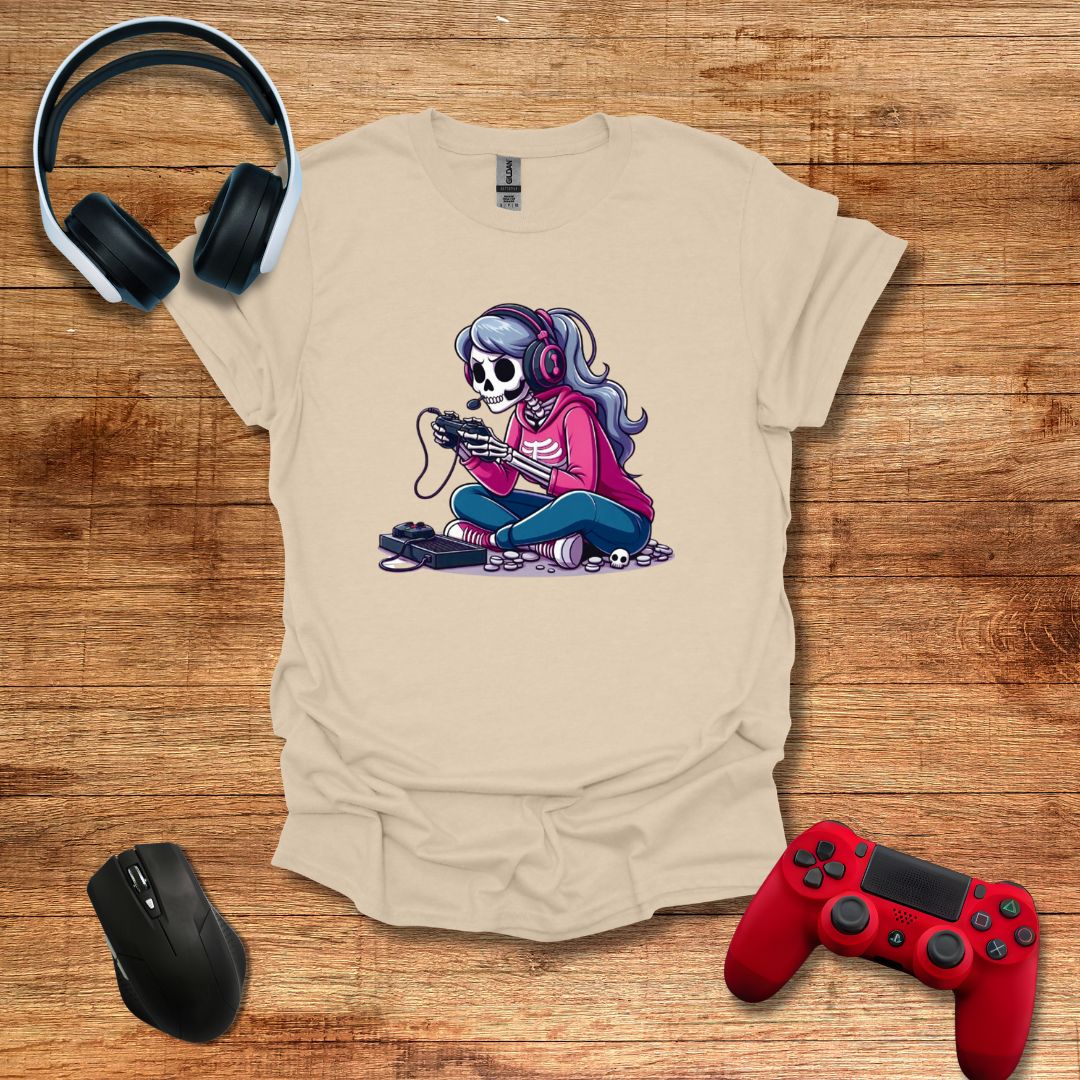 Skeleton Gamer Girl T-shirt