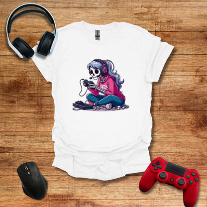 Skeleton Gamer Girl T-shirt