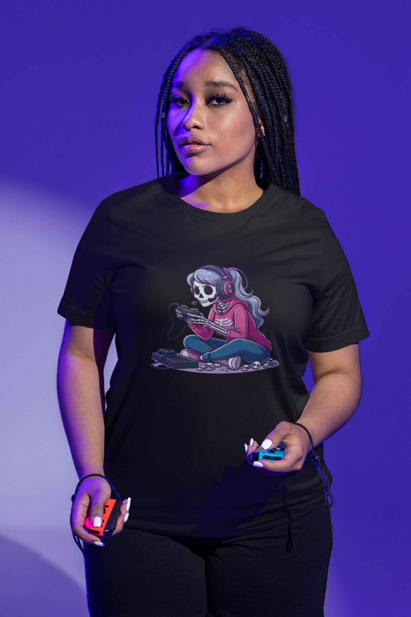 Skeleton Gamer Girl T-shirt