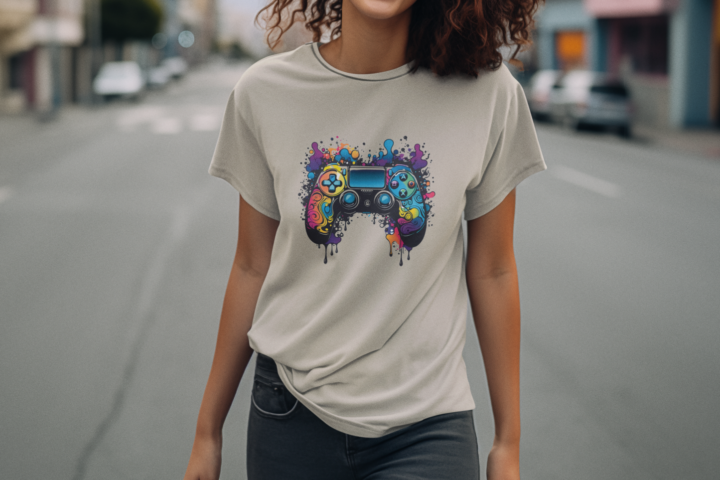 Bright Watercolor Controller T-shirt