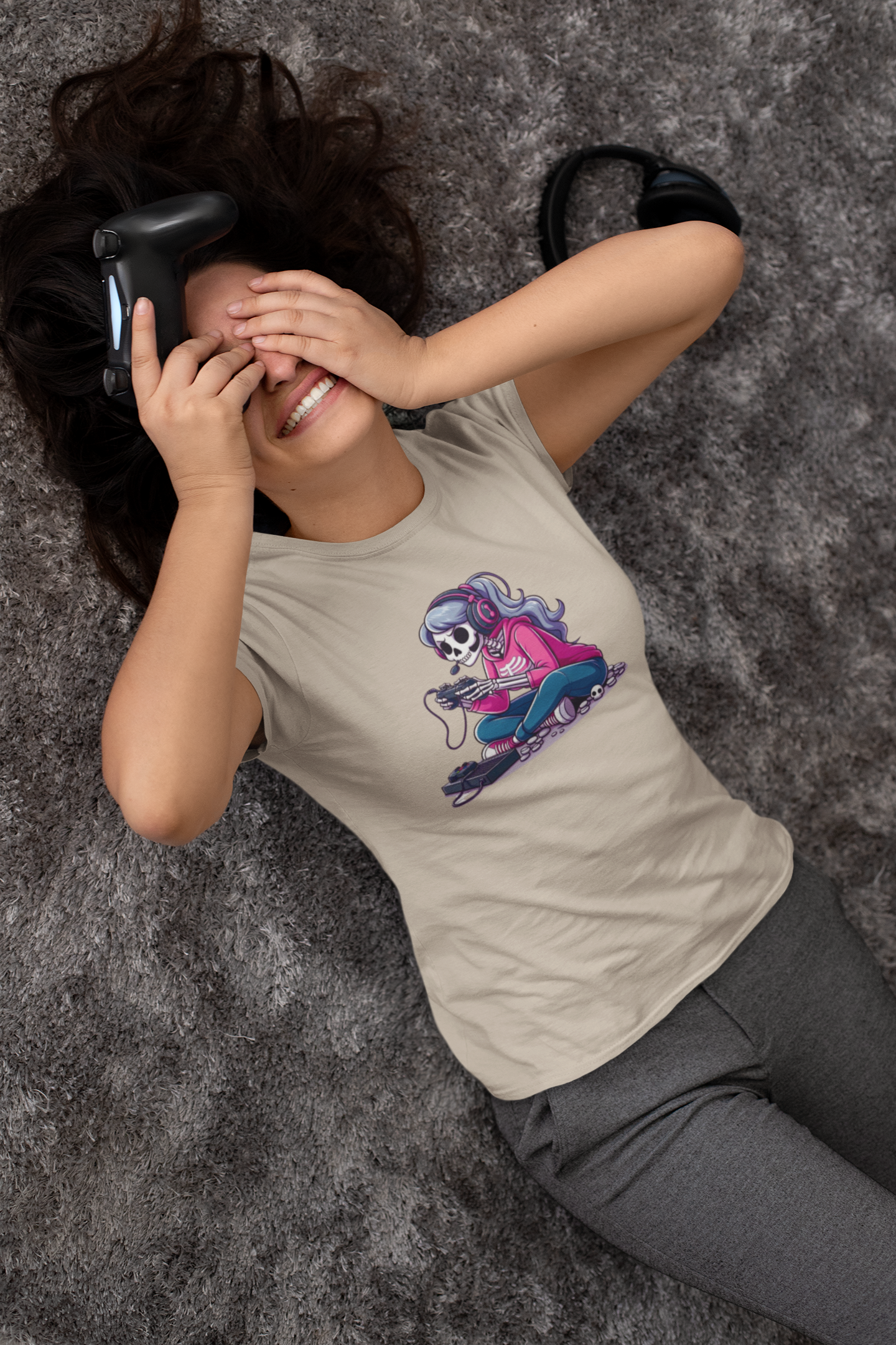 Skeleton Gamer Girl T-shirt